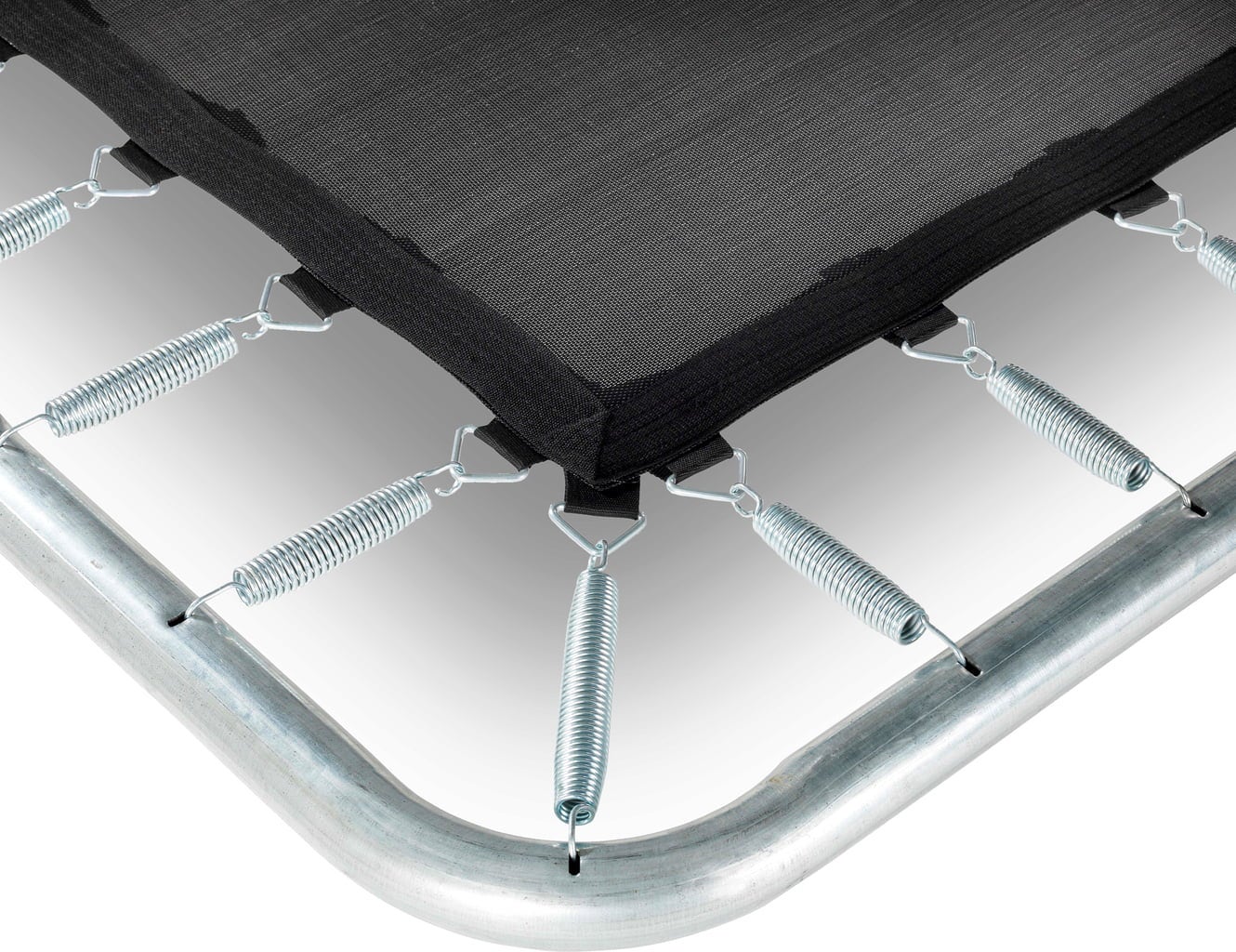 Silhouette Bodentrampolin 214x305cm mit Sicherheitsnetz - rosa