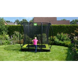 Silhouette Bodentrampolin 153x214cm mit Sicherheitsnetz - grün