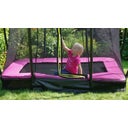 Silhouette Bodentrampolin 153x214cm mit Sicherheitsnetz - rosa