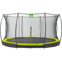 Silhouette Bodentrampolin ø427cm mit Sicherheitsnetz - grün