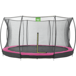 Silhouette Bodentrampolin ø427cm mit Sicherheitsnetz - rosa