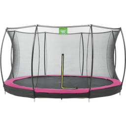 Silhouette Bodentrampolin ø366cm mit Sicherheitsnetz - rosa