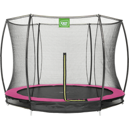 Silhouette Bodentrampolin ø305cm mit Sicherheitsnetz - rosa