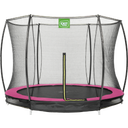 Silhouette Bodentrampolin ø244cm mit Sicherheitsnetz - rosa