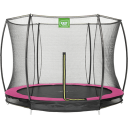 Silhouette Bodentrampolin ø244cm mit Sicherheitsnetz - rosa