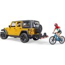 Jeep Wrangler Rubicon Unlimited z gorskim kolesom in kolesarjem - 1 k.