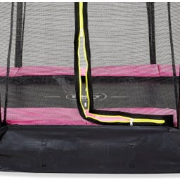 Silhouette Bodentrampolin ø183cm mit Sicherheitsnetz - rosa