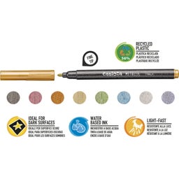 Carioca Metallic Fine Felt Tip Pens