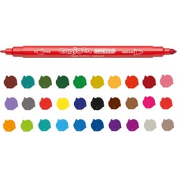 Carioca Birello Double Felt Tip Pens - 24 kos.