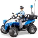 Polisfyrhjuling med Polisman & Utrustning - 1 st.