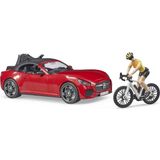 Bruder Roadster with Racing Bike and Cyclist