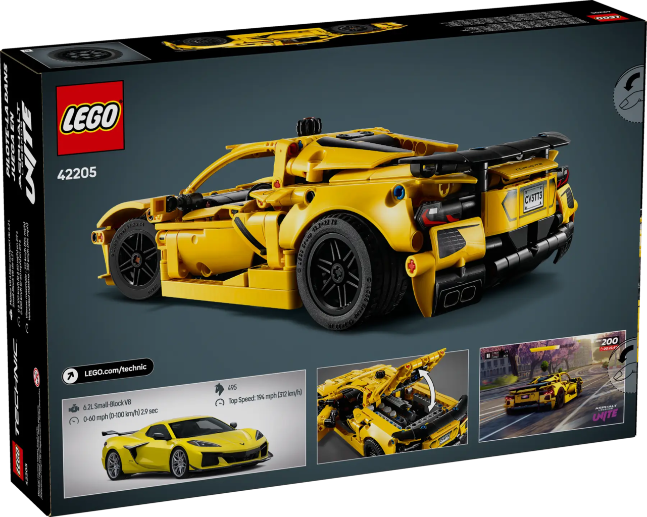 Technic -42205 Chevrolet Corvette Stingray - Spielzeug Sportwagen