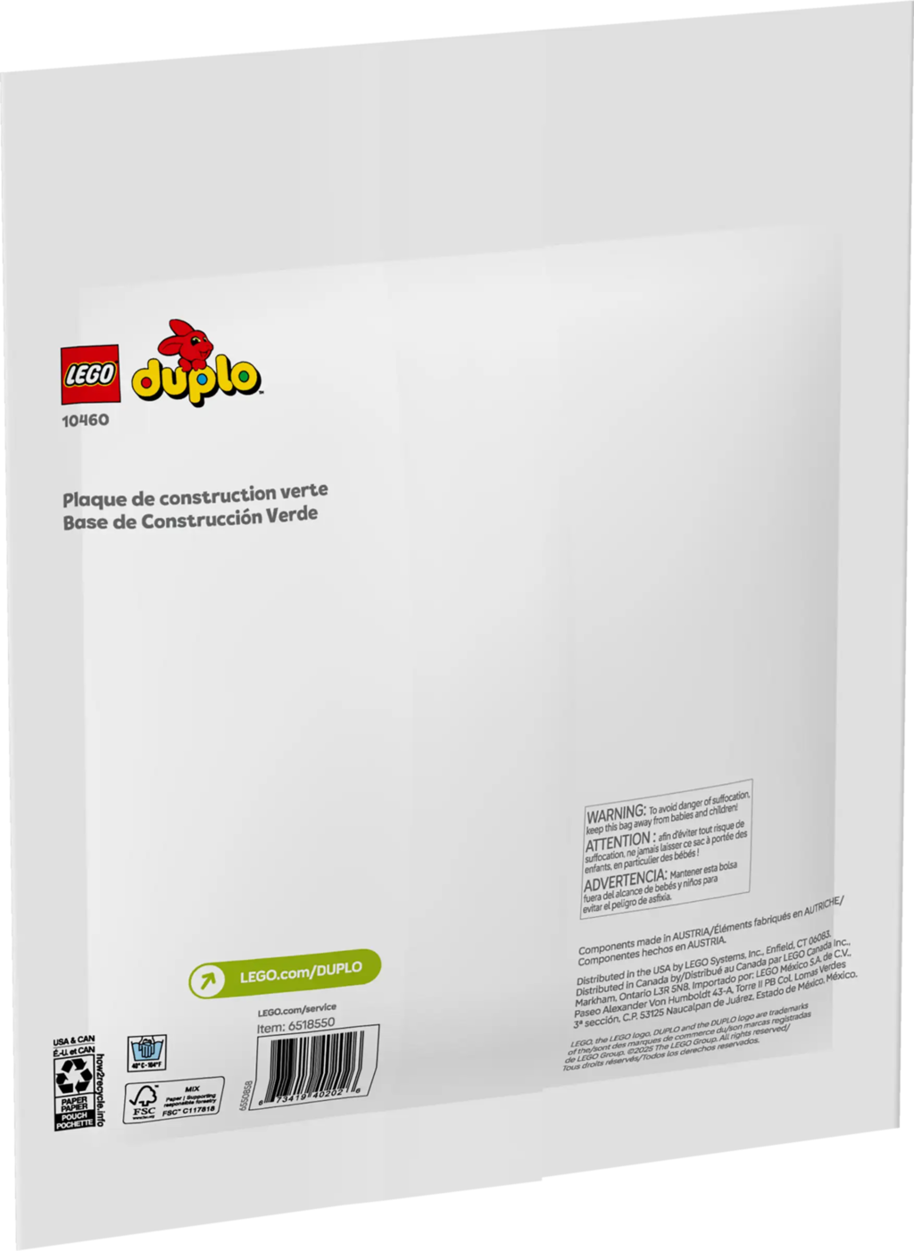 LEGO DUPLO - 10460 Bauplatte in Grün