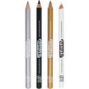 namaki 4 Crayons de Maquillage Fins - Or - Argent - Noir - Blanc