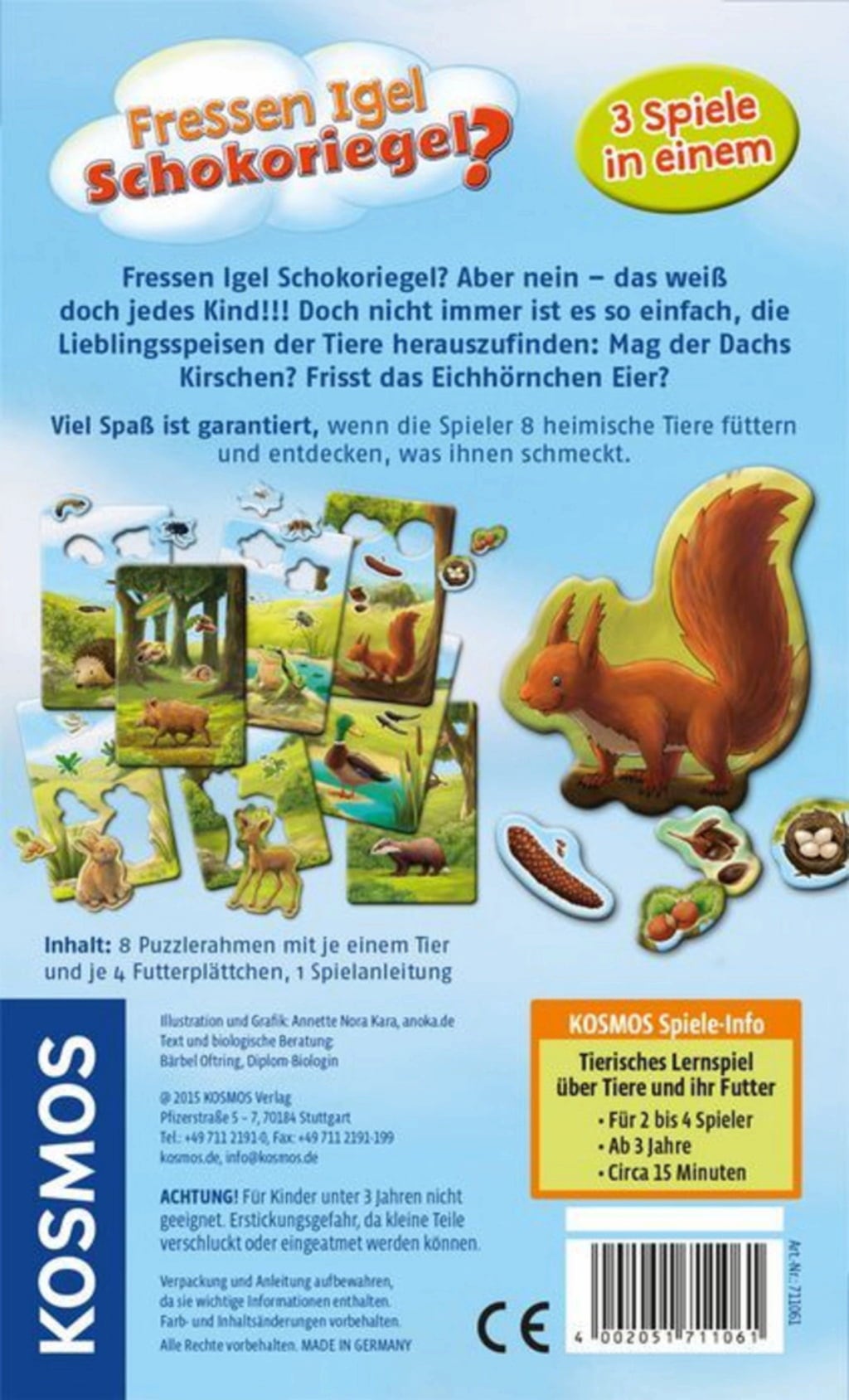 KOSMOS Fressen Igel Schokoriegel? (IN TEDESCO) - 1 pz.