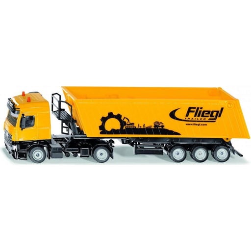 Siku Fliegl Tipper Truck 1:50　2セット Siku 3537 Mercedes LKW mit Muldenkipper (Fliegl Trailer) 1