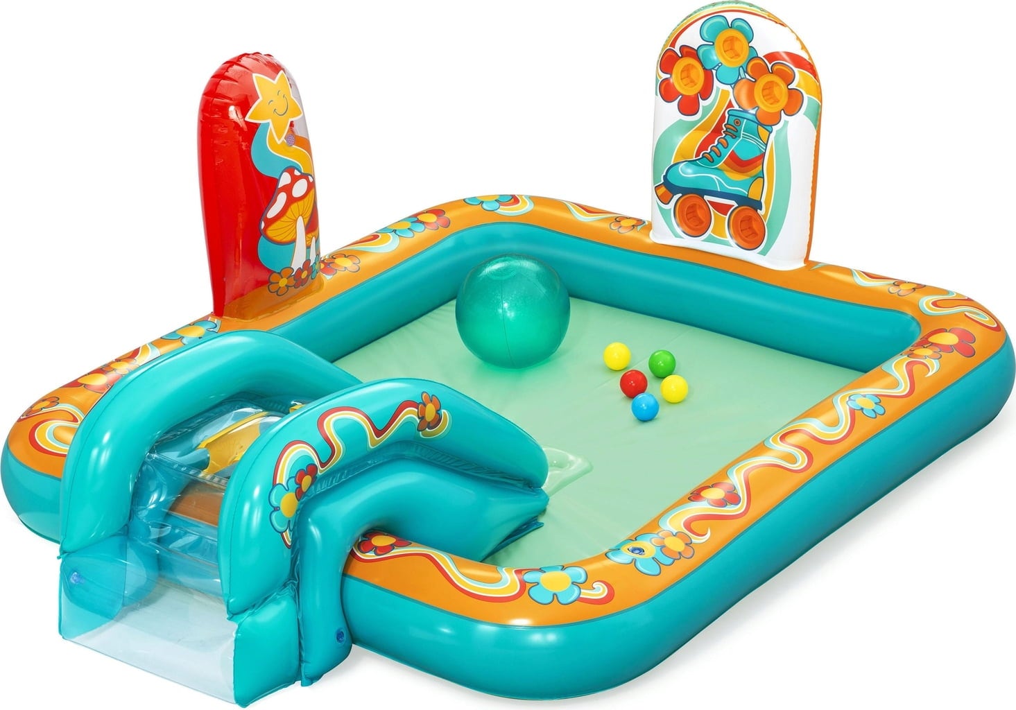 Retro Groove - Centro de Juegos Hinchable 193 x 152 x 74 cm