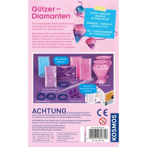 GERMAN - Glitter Diamonds - Design Your Own Jewellery Charms - 1 item