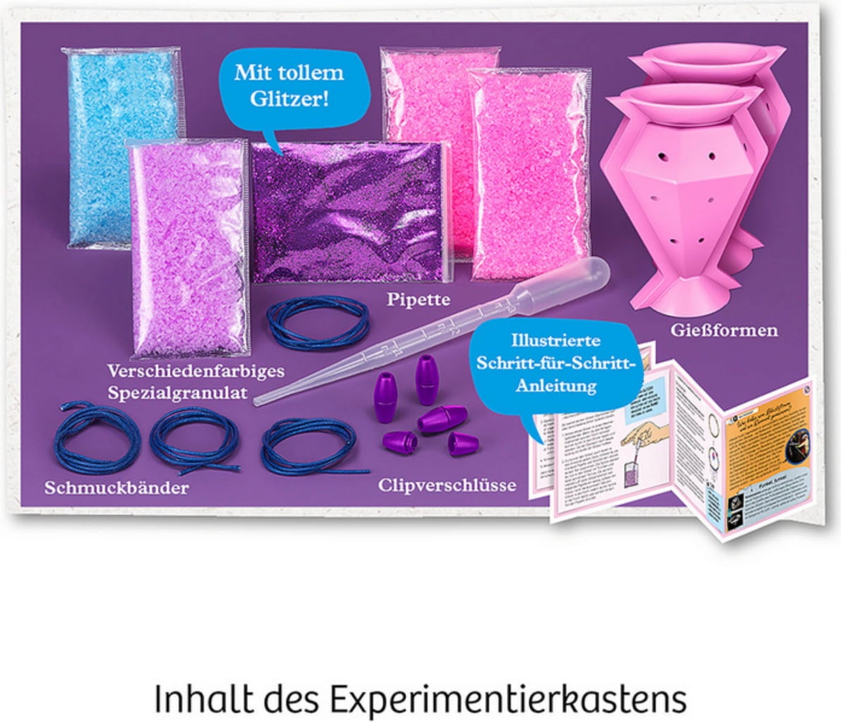 Glitzer-Diamanten - Gestalte deine eigenen Schmuck-Anhänger - 1 Stk