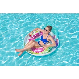 Schwimmring Tie Dye mit Kopfstütze 118 x 117 cm - 1 Stk