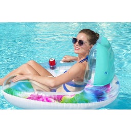 Schwimmring Tie Dye mit Kopfstütze 118 x 117 cm - 1 Stk