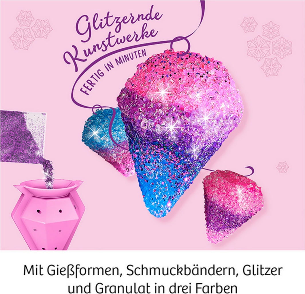 Glitzer-Diamanten - Gestalte deine eigenen Schmuck-Anhänger - 1 Stk