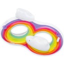 Rainbow Dreams 2-Person Swim Ring with Headrest 186 x 116 cm - 1 item