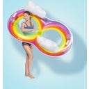 Rainbow Dreams 2-Person Swim Ring with Headrest 186 x 116 cm - 1 item