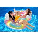 Rainbow Dreams 2-Person Swim Ring with Headrest 186 x 116 cm - 1 item