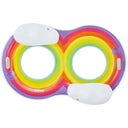 Rainbow Dreams 2-Person Swim Ring with Headrest 186 x 116 cm - 1 item