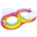 Rainbow Dreams 2-Person Swim Ring with Headrest 186 x 116 cm - 1 item
