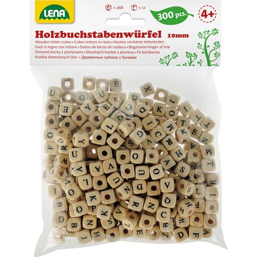 LENA Wooden Letter Cubes, 300 - 1 item