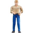 Bruder Mann mit hellem Hauttyp und blauer Hose