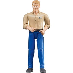 Bruder Mann mit hellem Hauttyp und blauer Hose - 1 Stk