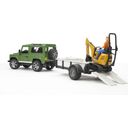 Land Rover Defender with Trailer, CAT and Man - 1 item