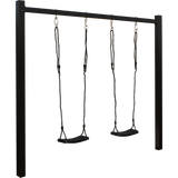 Plus A/S Steel Swing Frame, Black With Swings