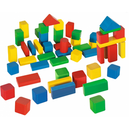 Eichhorn 50 Colourful Wooden Building Blocks - 1 item