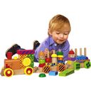 Eichhorn Colourful Wooden Train, 31 Pieces - 1 item