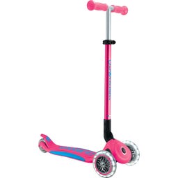 Globber Scooter Primo Foldable Plus Lights - fuchsia