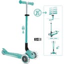 Globber Scooter Primo Foldable Plus Lights - dunkelmint-mint