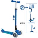 Globber Scooter Primo Foldable Plus Lights - dunkelblau-türkis