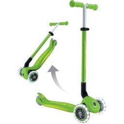 Globber Primo Foldable Plus Lights - Verde lime