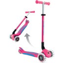 Globber Scooter Primo Foldable Plus Lights - fuchsia