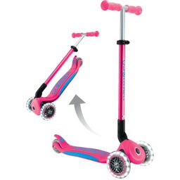 Globber Scooter Primo Foldable Plus Lights - fuchsia