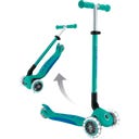 Globber Scooter Primo Foldable Plus Lights - turquoise-dark blue