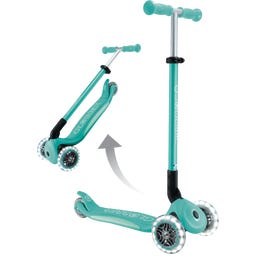 Globber Scooter Primo Foldable Plus Lights - dunkelmint-mint