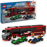 City - 60445 Tovornjak F1® z dirkalnikoma F1® RB20 in AMR24