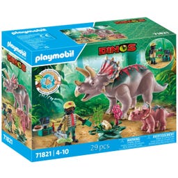 PLAYMOBIL 71821 Dinos - Triceratops mit Jungtier - 1 Stk