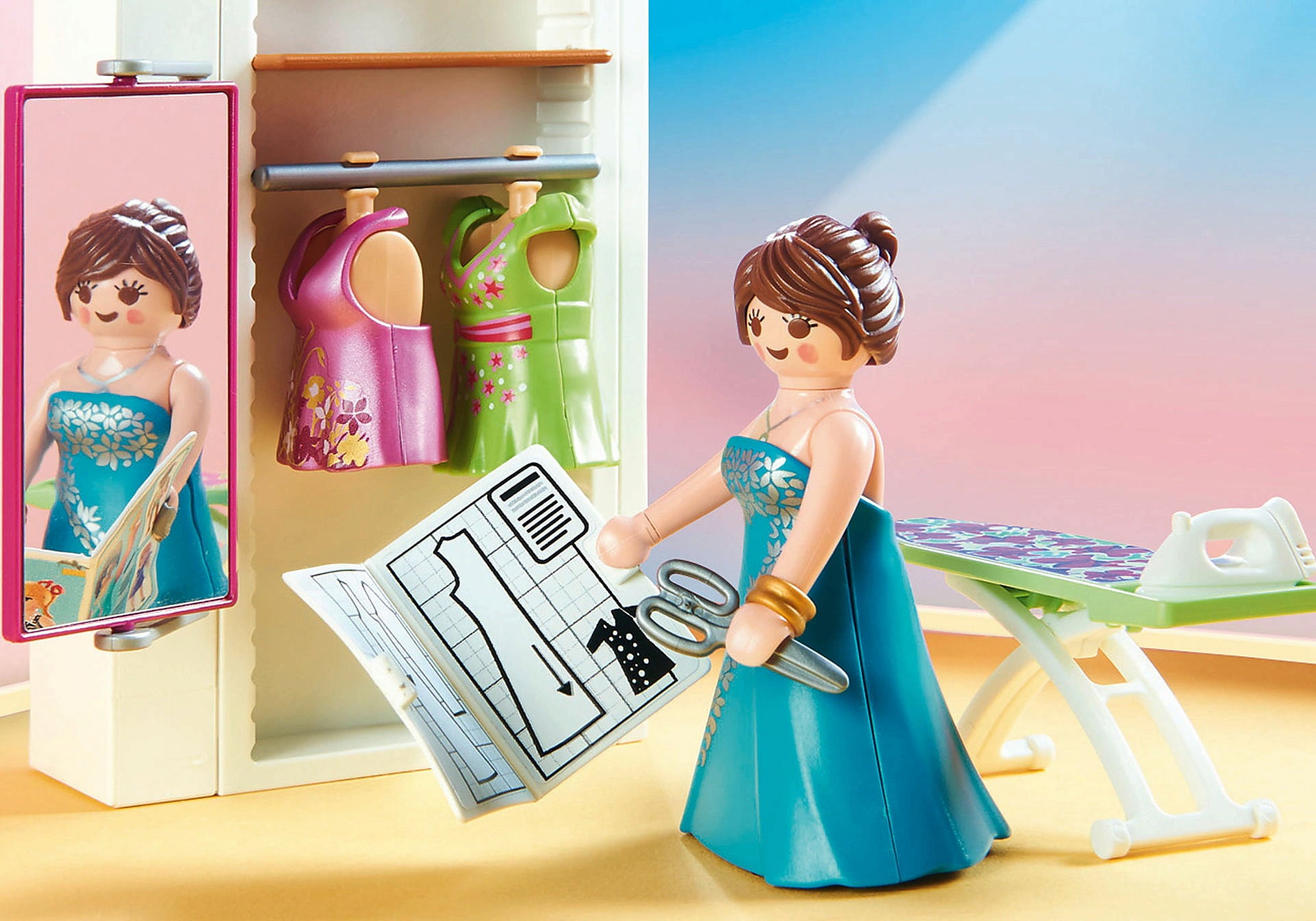 70208 - Dollhouse - Schlafzimmer mit Nähecke - 1 Stk