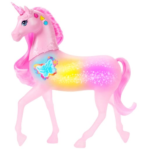 penisring effekt Barbie funkelnd leuchtendes Einhorn mit 20 interaktiven Kombinationen aus  Lichtern, Geräuschen und Musik